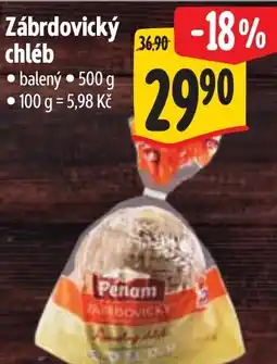 Albert Zábrdovický chléb nabídka