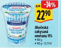 Albert Madeta Jihočeská zakysaná smetana 11% nabídka