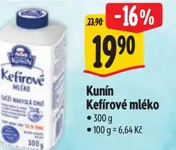 Albert Kunín Kefírové mléko nabídka