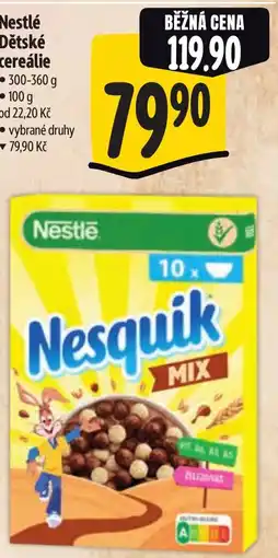 Albert Nestlé Dětské cereálie nabídka