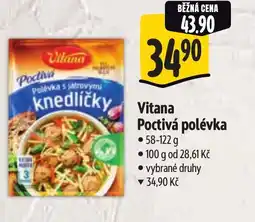 Albert Vitana Poctivá polévka nabídka