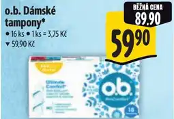 Albert O.b. dámské tampony nabídka