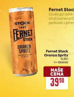 Billa Fernet Stock Oranza Spritz 0,25l nabídka