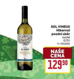 Billa SOL VINEUS Hibernal pozdní sběr suché 0,75l nabídka