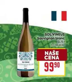 Billa SOL VINEUS Sauvignon blanc 0,75l nabídka