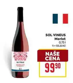 Billa SOL VINEUS Merlot 0,75l nabídka