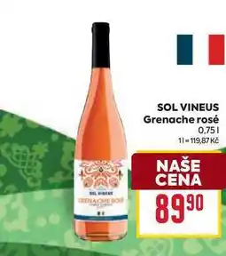 Billa SOL VINEUS Grenache rosé 0,75l nabídka