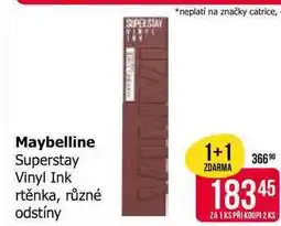 Teta Maybelline Superstay Vinyl Ink rtěnka, různé odstíny nabídka