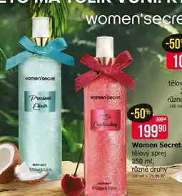 Teta Women Secret tělový sprej 250 ml, různé druhy nabídka