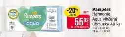 Teta Pampers Harmonie Aqua vlhčené ubrousky 48 ks nabídka