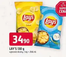 Trefa LAY'S 130 g vybrané druhy nabídka