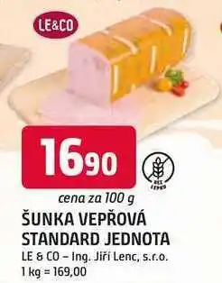 Trefa LE&CO ŠUNKA VEPŘOVÁ STANDARD 100g nabídka