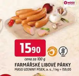 Trefa FARMÁŘSKÉ LIBOVÉ PÁRKY 100 g nabídka