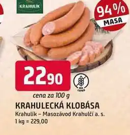 Trefa KRAHULECKÁ KLOBÁSA 100 g nabídka