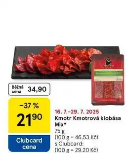Tesco Kmotr Kmotrová klobása Mix, 75 g nabídka