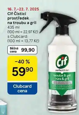 Tesco Cif Čisticí prostředek na troubu a gril, 435 ml nabídka