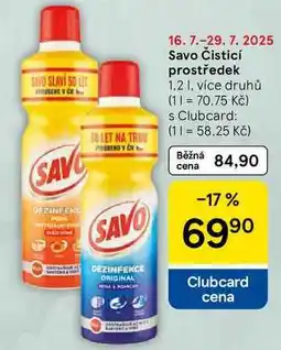 Tesco Savo Čisticí prostředek, 1,2 l nabídka