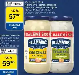 Tesco Hellmann's Tatarská Omáčka, 500 ml nabídka
