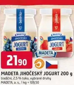 Trefa MADETA JIHOČESKÝ JOGURT 200 g tradiční, 2,5 % tuku nabídka