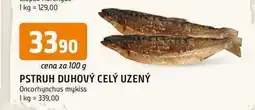 Trefa PSTRUH DUHOVÝ CELÝ UZENÝ 100 g nabídka