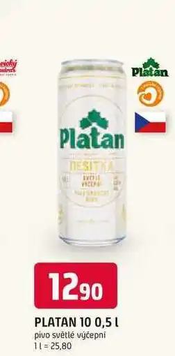 Trefa PLATAN 10° 0,5 L pivo světlé výčepní, plechovka nabídka