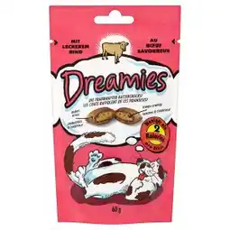 Trefa Dreamies Polštářky s hovězím masem doplňkové krmivo pro kočky a koťata 60g nabídka