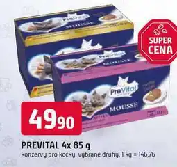 Trefa PREVITAL 4x 85 g konzervy pro kočky nabídka