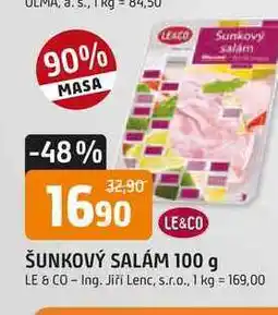 Trefa LE & CO ŠUNKOVÝ SALÁM 100 g nabídka