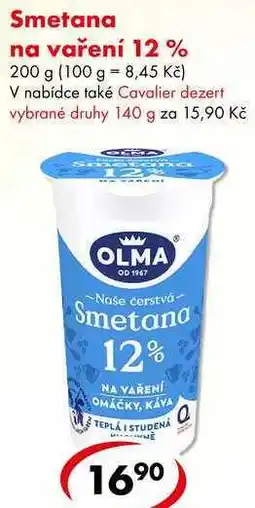 CBA Smetana na vaření 12 %, 200 g nabídka