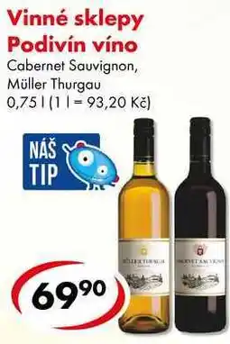 CBA Vinné sklepy Podivín víno, 0,75 l nabídka