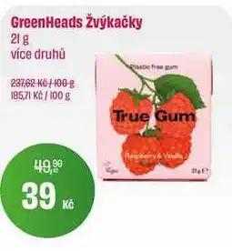 BonVeno GreenHeads Žvýkačky 21 g nabídka