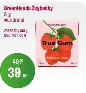 BonVeno GreenHeads Žvýkačky 21 g nabídka