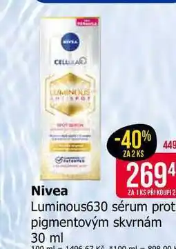Teta Nivea Luminous630 sérum proti pigmentovým skvrnám 30 ml nabídka