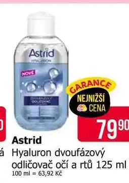 Teta Astrid á Hyaluron dvoufázový odličovač očí a rtů 125 ml nabídka