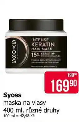 Teta Syoss maska na vlasy 400 ml, různé druhy nabídka