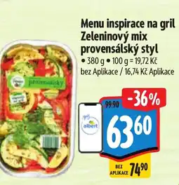 Albert Menu inspirace na gril Zeleninový mix provensálský styl nabídka
