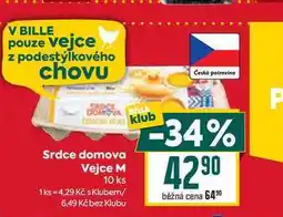 Billa Srdce domova Vejce M 10 ks nabídka