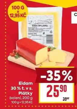 Billa Eidam 30% t. v s. Plátky 200g nabídka