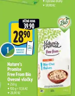 Albert Nature's albert Promise Free From Bio Ovesné vločky 250 g nabídka