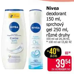 Teta Nivea deodorant 150 ml, sprchový gel 250 ml nabídka