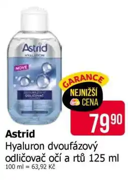 Teta Astrid Hyaluron dvoufázový odličovač očí a rtů 125 ml nabídka