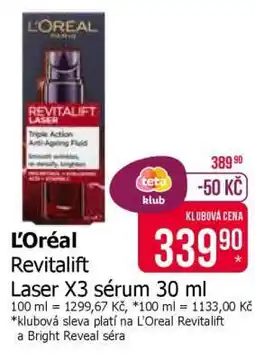 Teta L'Oréal Revitalift Laser X3 sérum 30 ml nabídka