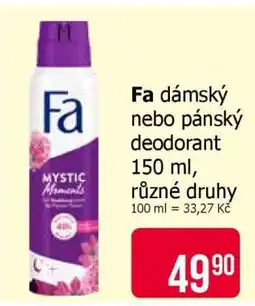 Teta Fa dámský nebo pánský deodorant nabídka