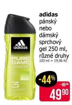 Teta adidas pánský nebo dámský sprchový gel 250 ml nabídka