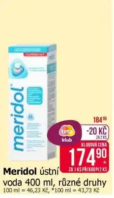 Teta Meridol ústní voda 400 ml, různé druhy nabídka