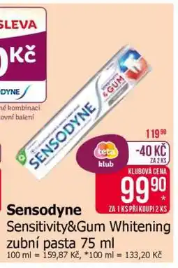 Teta Sensodyne Sensitivity&Gum Whitening zubní pasta 75 ml nabídka