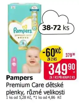 Teta Pampers Premium Care dětské plenky, různé velikosti nabídka