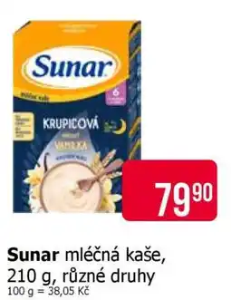 Teta Sunar mléčná kaše nabídka