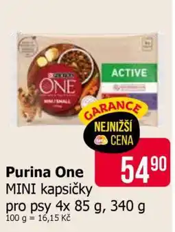 Teta Purina One MINI kapsičky pro psy 4x 85 g, 340 g nabídka