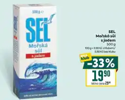 Billa SEL Mořská sůl s jodem nabídka